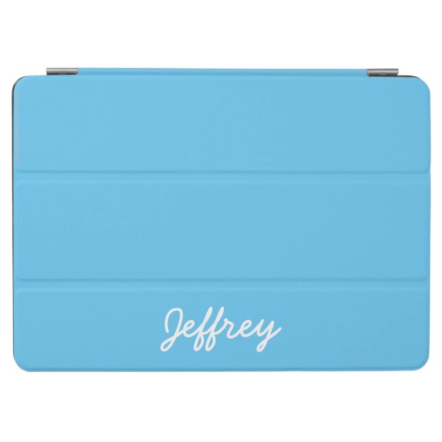 CHOOSE YOUR COLOR or Light Blue Personalized Name iPad Air Cover (Horizontal)