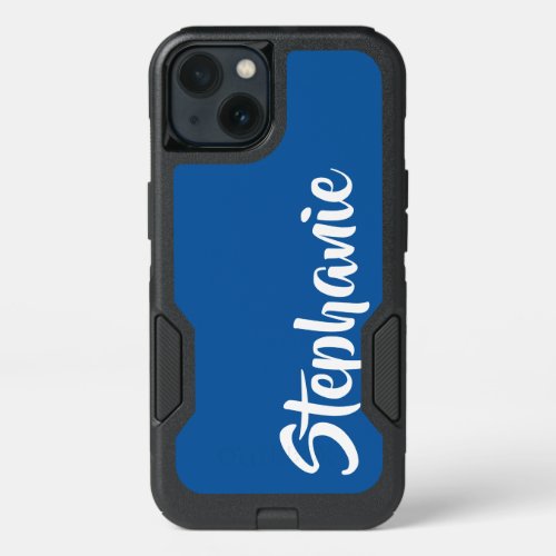 Choose Your Color or Medium Blue Name iPhone 13 Case