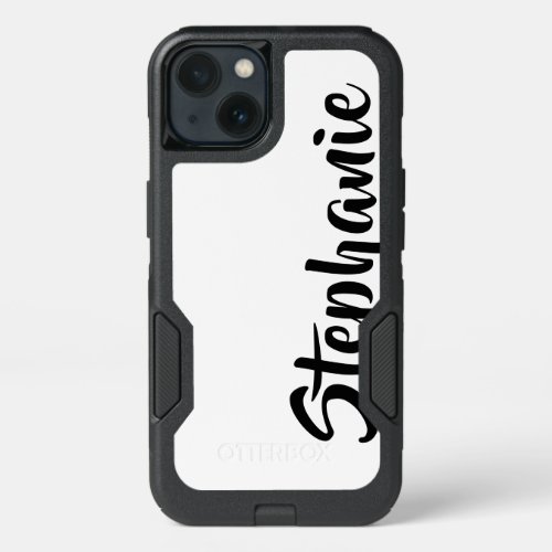 Choose Your Color or White and Black Name Simple iPhone 13 Case