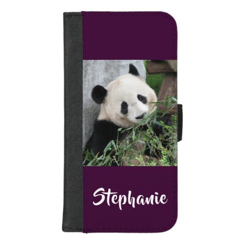 CHOOSE YOUR COLOR  Panda Purple Default Custom iPhone 87 Plus Wallet Case