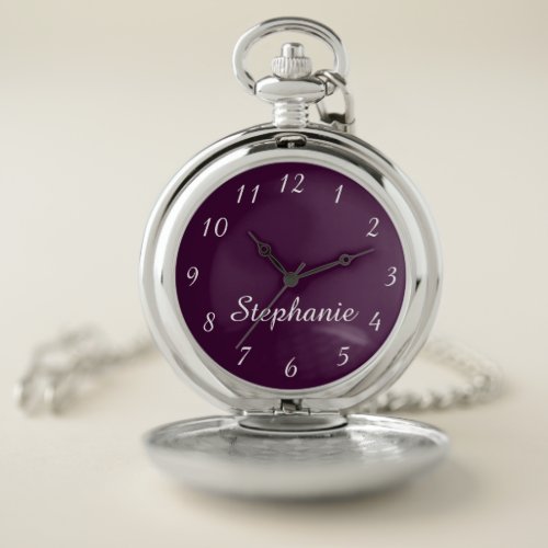 CHOOSE YOUR COLOR Personalized Elegant Retro Pocket Watch