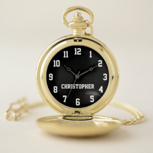CHOOSE YOUR COLOR, Personalized Elegant Retro Pocket Watch