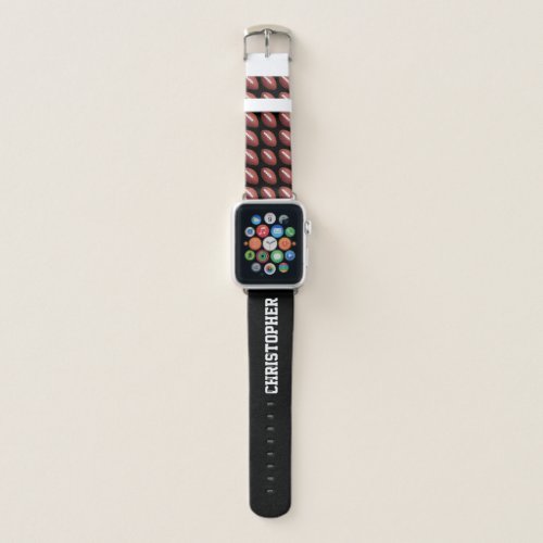 CHOOSE YOUR COLOR Personalized Football with Name Apple Watch Band