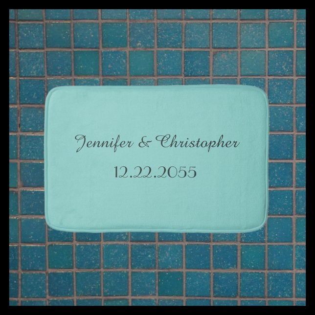 CHOOSE YOUR COLOR Personalized Plush Bath Mat (Creator Uploaded)