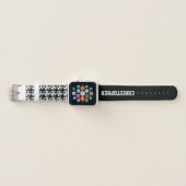 CHOOSE YOUR COLOR Personalized Soccer with Name Apple Watch Band (Front)
