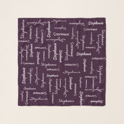 CHOOSE YOUR COLOR Personalized with Name Scarf