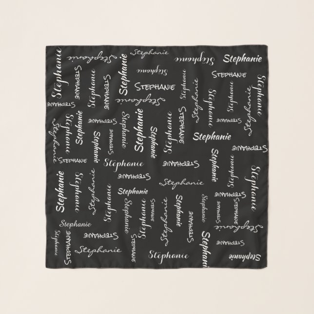 CHOOSE YOUR COLOR, Personalized with Name Scarf (Front)