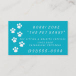 Choose Your Color Pet Sitting Paw Print Card at Zazzle