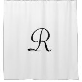 CHOOSE YOUR COLOR Shower Curtain with Monogram (Front)