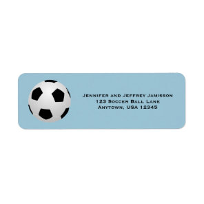CHOOSE YOUR COLOR Soccer Return Address Labels