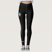 CHOOSE YOUR COLOR Soccer Team Leggings with Name (Front)