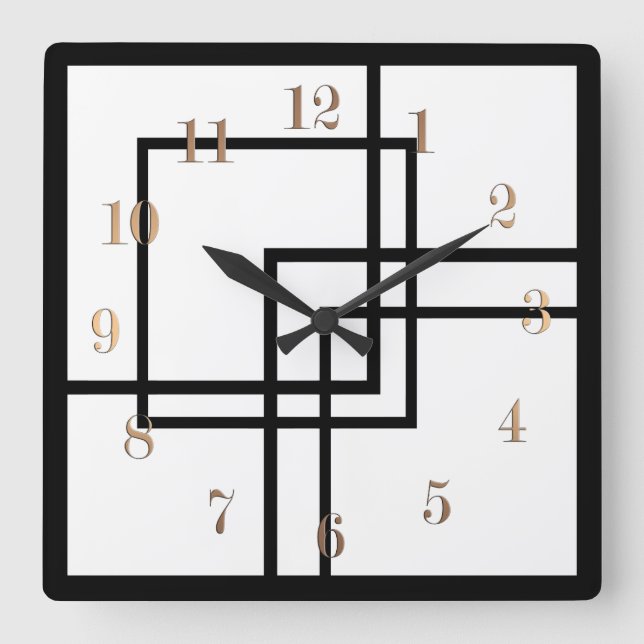 Choose your color square wall clock (Front)
