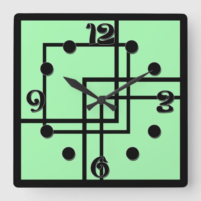 Choose your color square wall clock (Front)