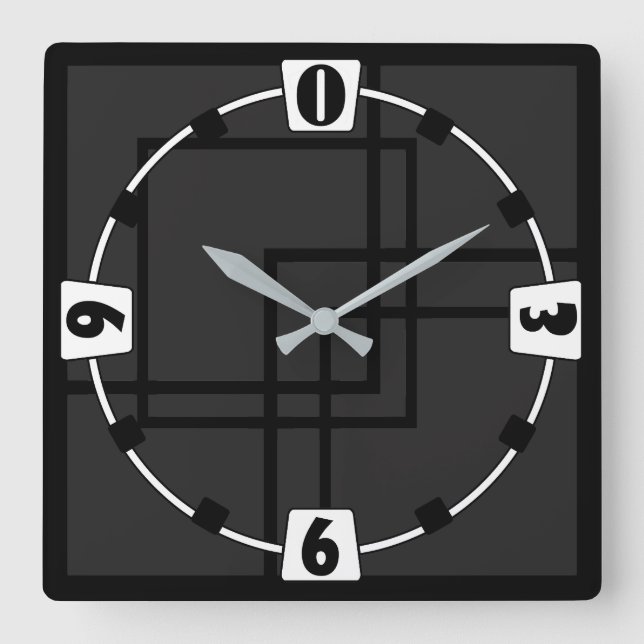 Choose your color square wall clock (Front)