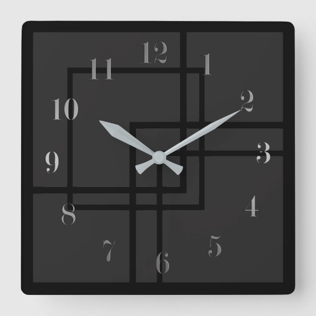 Choose your color square wall clock (Front)