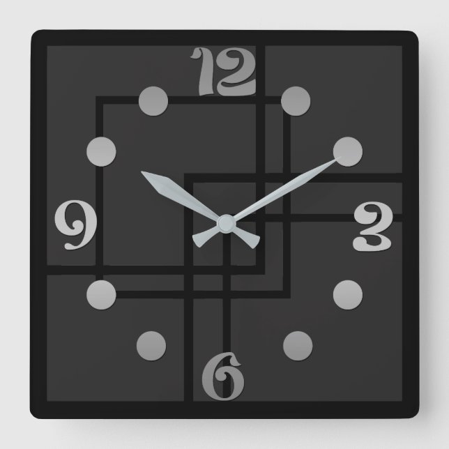 Choose your color square wall clock (Front)