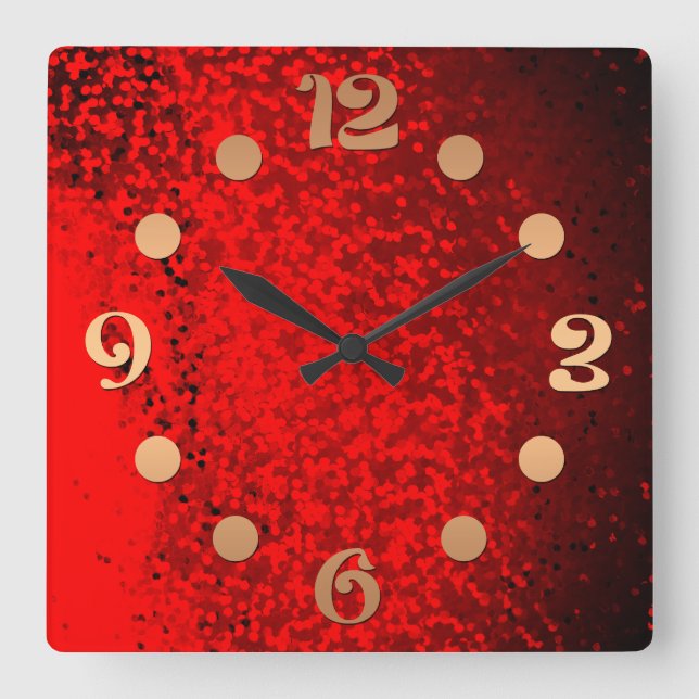Choose your color square wall clock (Front)