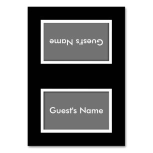 Choose-Your-Color Tented Name Place Card