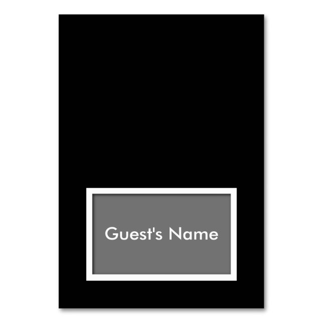 Choose-Your-Color Tented Name Place Card (Front)