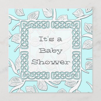 Choose Your Color Woven Border Baby Announcement by CelticDreams at Zazzle