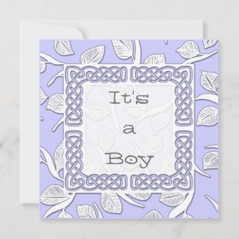 Choose Your Color Woven Border Baby Announcement by CelticDreams at Zazzle
