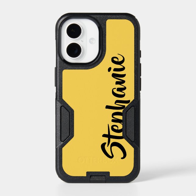 Choose Your Color Yellow Jumbo Name Otterbox iPhone Case (Back)