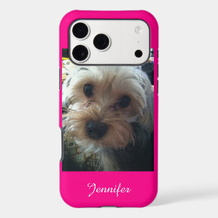 CHOOSE YOUR COLOR Yorkie Dog, Name, iPhone 17 Pro Max Case