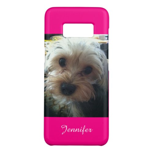 CHOOSE YOUR COLOR Yorkie Dog Name Case_Mate Samsung Galaxy S8 Case