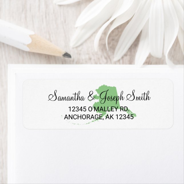 Choose Your Colors Alaska Shape Label (Insitu)