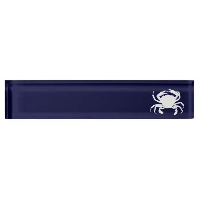 Choose Your Colors Crab Shape Desk Name Plate (Front)