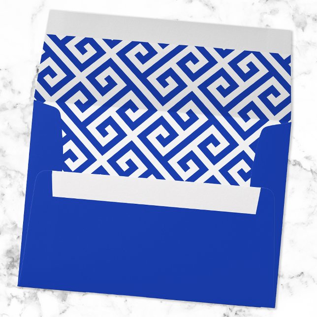 Choose Your Colors Diagonal Greek Key Pattern Envelope (Creator Uploaded)