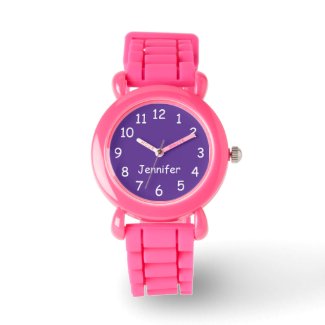 CHOOSE YOUR COLORS, Name, Kids Pink Purple Wrist 