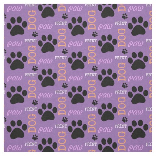 Choose your colors Paw print fabric
