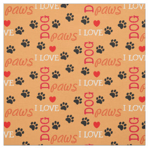 Choose your colors Paw print fabric