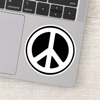 Choose Your Colors Peace Symbol Circle Sticker by peacegifts at Zazzle