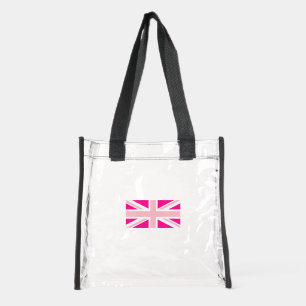 Choose Your Colors Union Jack Clear Tote Bag