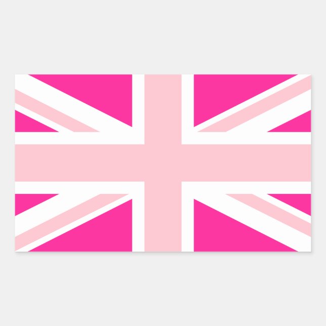 Choose Your Colors Union Jack Rectangular Sticker (Front)