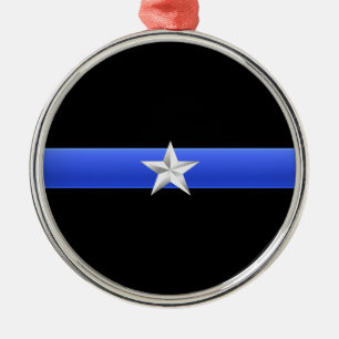 Choose Your Custom Police Rank Metal Ornament