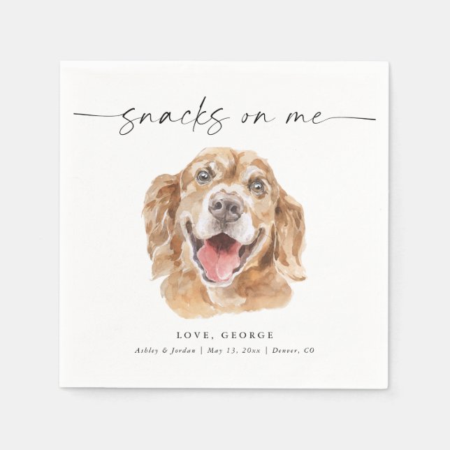 CHOOSE YOUR DOG Personalized Dog Wedding Napkins (Front)