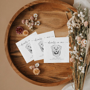 CHOOSE YOUR DOG Wedding Dog Drinks On Me Napkins