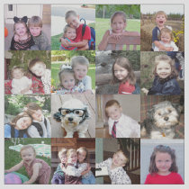 Choose Your Favorite 16 Photos to Make a Collage Fabric