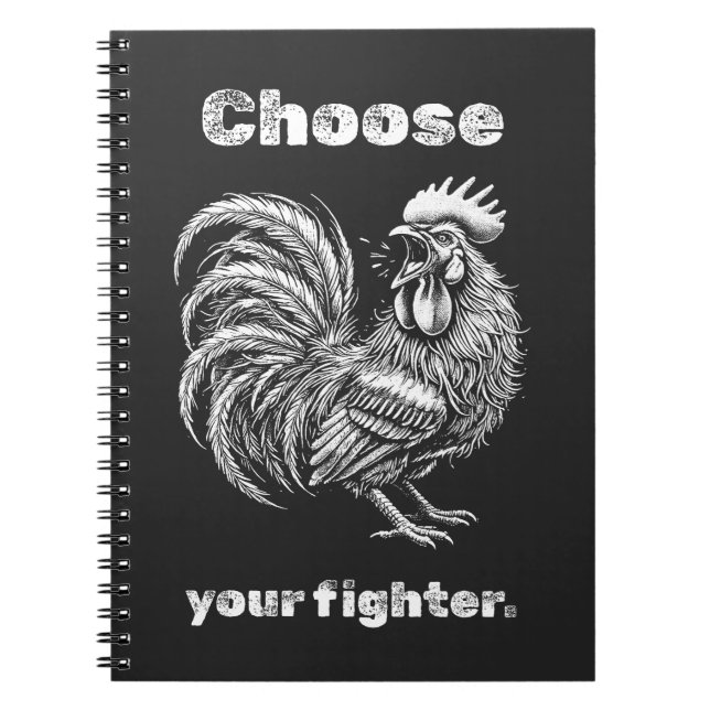 Choose Your Fighter – Demon Rooster. Notebook (Front)