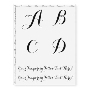 Choose Your Letters Personalized Script Tattoos