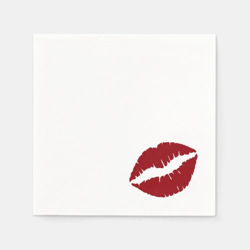 Choose Your Lipstick Color Kiss Print Napkins
