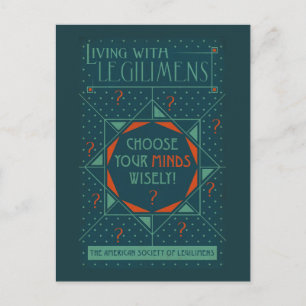 Choose Your Minds Wisely - Legilimens Poster Postcard