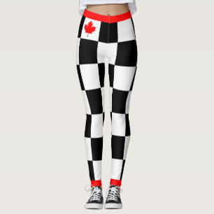 Choose your Own Color Canadian Maple Checkered Leggings