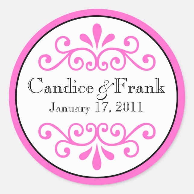 Choose your own color Customizable Monogram Label (Front)