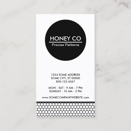 choose your own color honeycomb hexa company business card