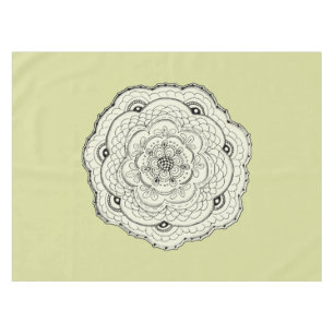 Choose Your Own Color Lace Crochet Look Flower Tablecloth
