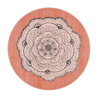 Choose Your Own Color Lace Doily Flower Cutting Board